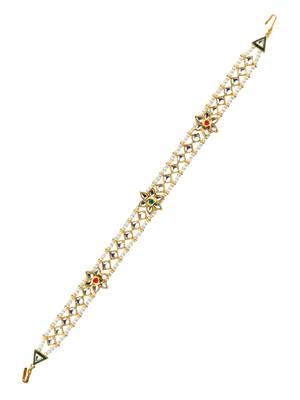 Floral multicolor kundan mathapatti sheeshphool 2