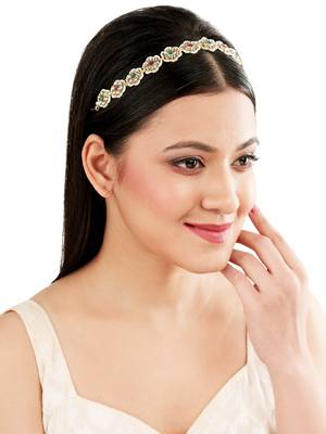 Multicolor kundan flower mathapatti sheeshphool 1