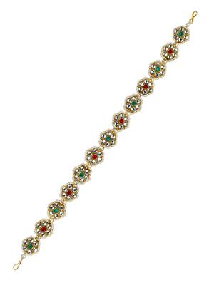 Multicolor kundan flower mathapatti sheeshphool 2