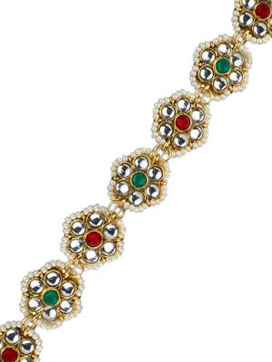 Multicolor kundan flower mathapatti sheeshphool 4