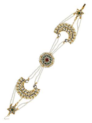 Kundan chandbali bridal mathapatti sheeshphool 2