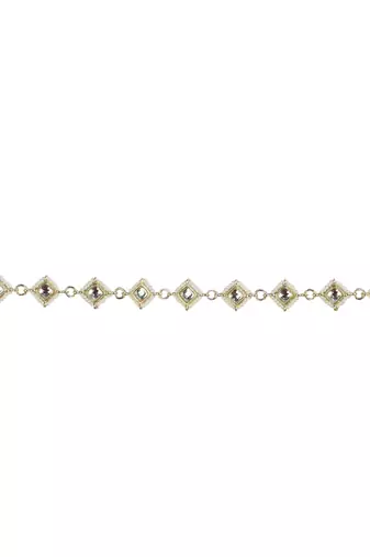 Square kundan beads waist belly chain