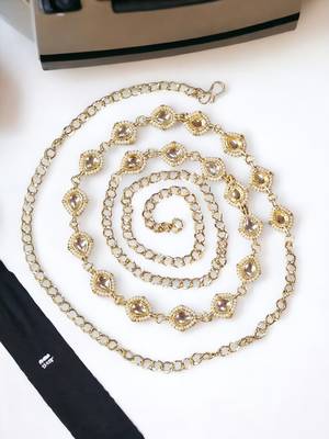 Drop kundan beads waist belly chain 1