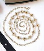 Drop kundan beads waist belly chain