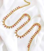 Copper gold plated leaf design waist chain