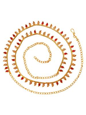 Copper gold plated leaf design waist chain 2