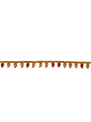 Copper gold plated leaf design waist chain 4