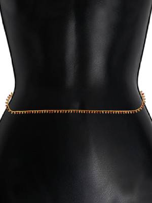 Copper gold plated leaf design waist chain 5