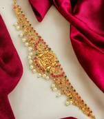 Traditional gold plated temple jewelry laxmi waist belt kamarbandh