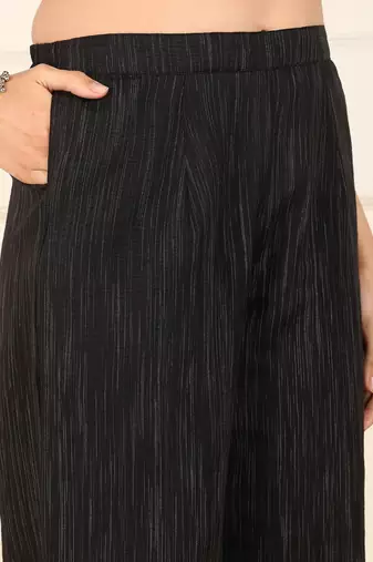 women black cotton embroidered straight kurta trouser with dupatta (jpskd1039blk)