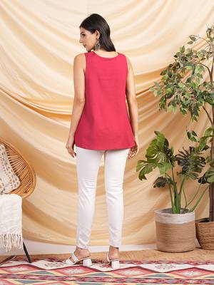 A-line flex embroidered tunic with handwork. 2