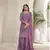 Light purple digital print silk embroidery semi stitched suits