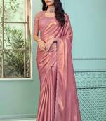 Beautiful Golden Shimmer Georgette With Heavy Emboridery and Sequance Work Border Saree