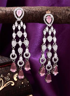Long American Diamond Earrings 1