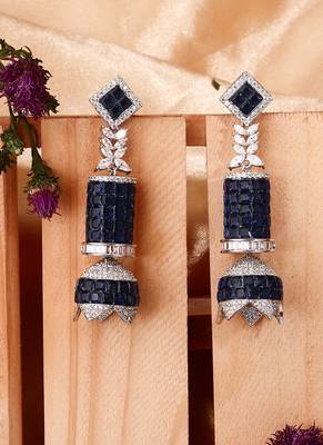 Long Sea Blue Earrings: Serenity Shimmer 1