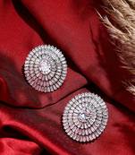 Silver Round Shaped Earrings