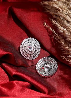 Silver Round Shaped Earrings 2