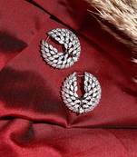 Semi Circle American Diamond Earrings