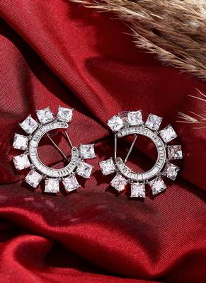 Small American Diamond Hoops 1