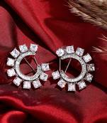 Small American Diamond Hoops