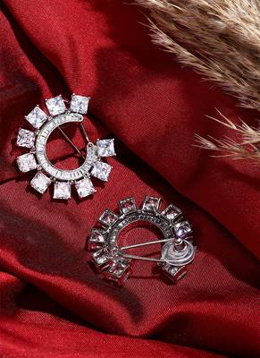 Small American Diamond Hoops 3