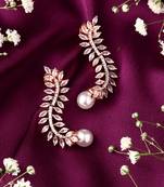 White American Diamond Long Earrings