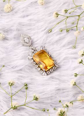 Square Shape Pendant With Matching Earrings 2