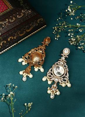 Long Earrings With White Stones 3