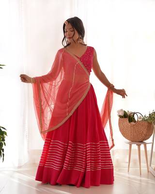 Ruby dreamy pink lehenga set 1