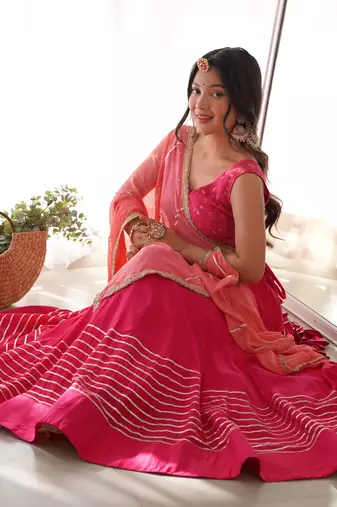 Ruby dreamy pink lehenga set
