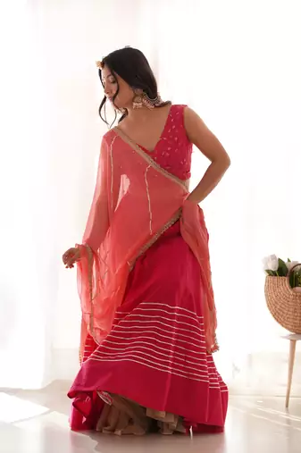 Ruby dreamy pink lehenga set