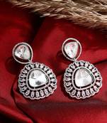 White Stone Studded Earrings