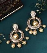 Yellow Gold Circular Earrings