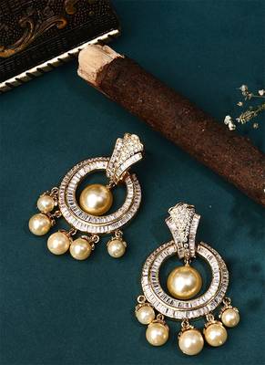 Yellow Gold Circular Earrings 2
