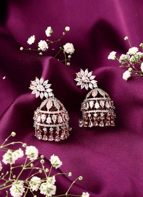Floral Shaped Silver Earrings 2