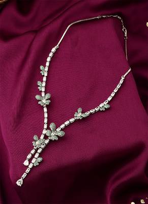Green Butterfly Shaped Necklace Set With Earrings 3