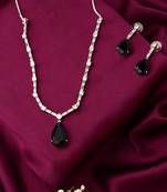 Azure Blue Necklace Set With Earrings