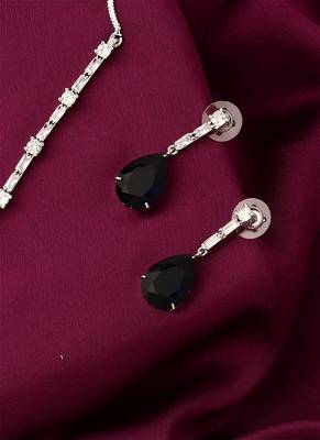 Azure Blue Necklace Set With Earrings 2