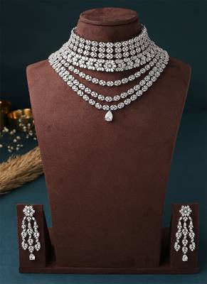 Heavy Layering Necklace Set For Weddings 5