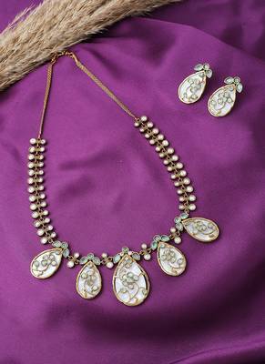 Blue Necklace Set With Earrings 1