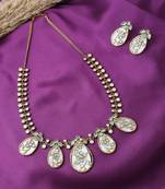 Blue Necklace Set With Earrings