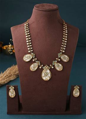 Blue Necklace Set With Earrings 5