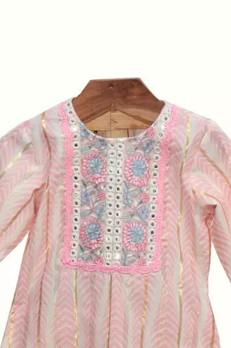Pink cotton salwar suit set