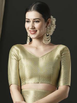 Pure Organza Saree Woven Zari Magic With Rich Paisley Pallu 4