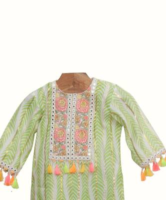 Light green cotton salwar suit set 2