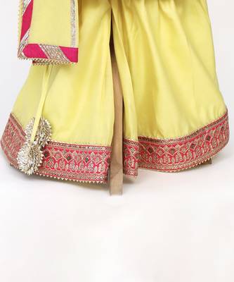 Yellow  chanderi  sharara set 3