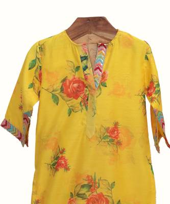 Yellow silk chanderi sharara set 2
