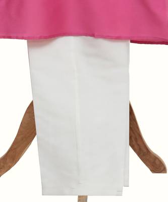 Pink embroidered chanderi silk kurta pyjama set 3