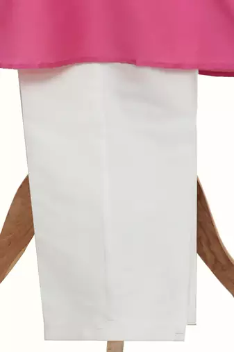 Pink embroidered chanderi silk kurta pyjama set