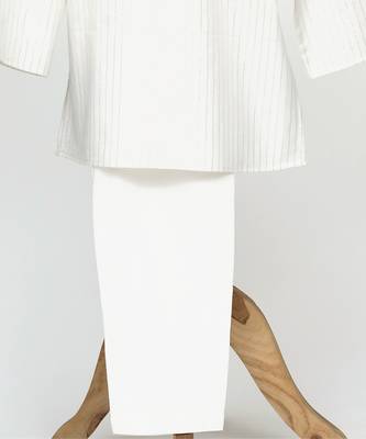 White embroidered silver lurex kurta pyjama set 3